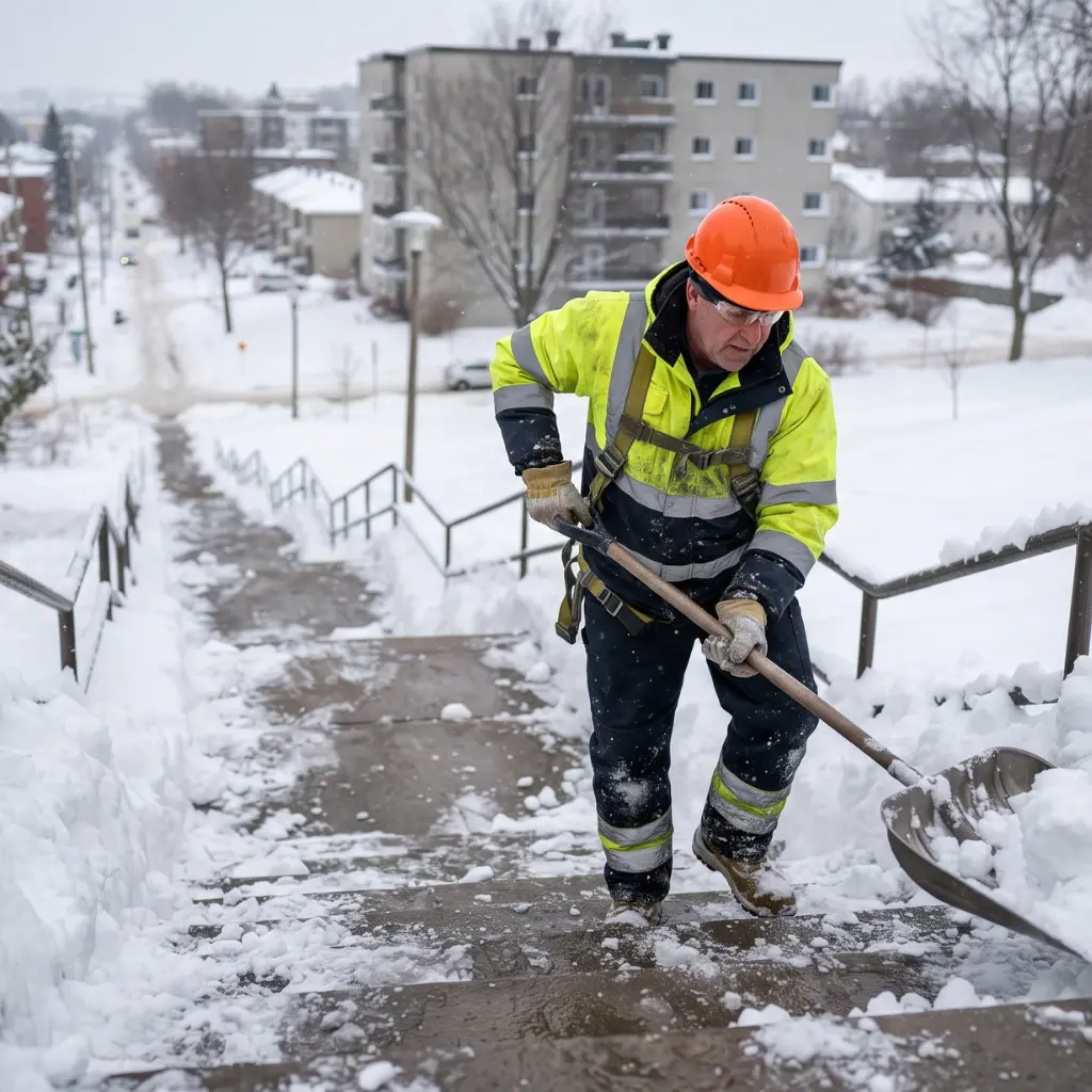 Stairway Snow Removal & Sidewalk Snow Removal Services