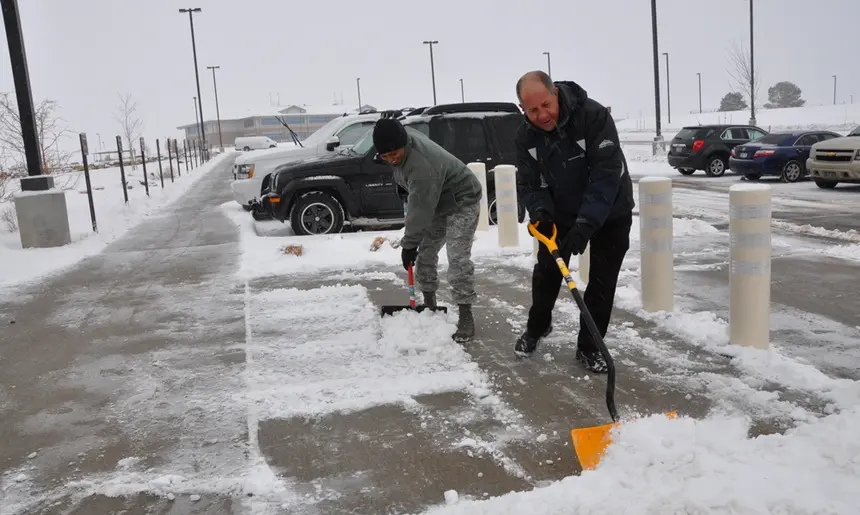 Commercial Parking Lot Plowing Image 2