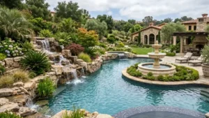 Waterfall & Fountain Systems for Luxury Landscape Design