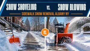 Sidewalk Snow Removal Albany NY: Snow Shoveling vs. Snow Blowing