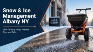 Snow & Ice Management Albany NY: How De-Icing Helps Prevent Slips and Falls